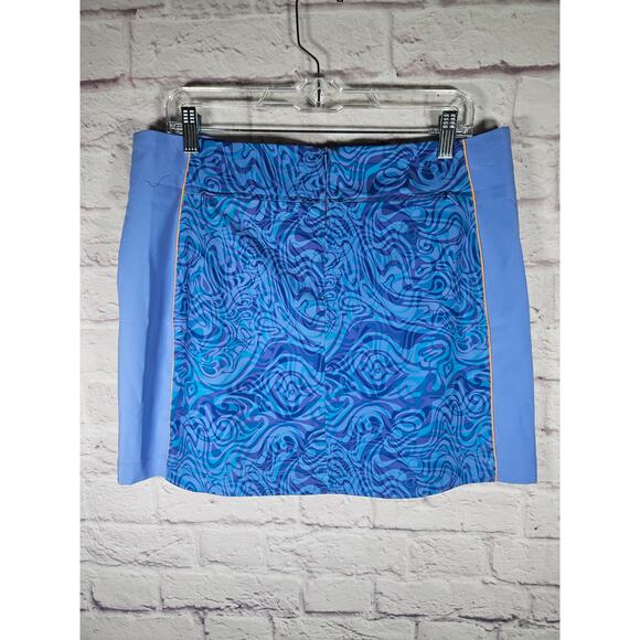 Nike Golf Women's Skort Skirt‎ Size Large (12) Blue Yellow Piping - Picture 6 of 8